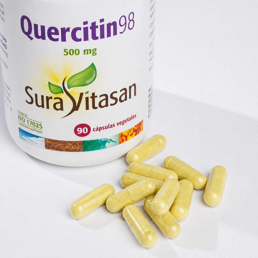 Sura Vitasan Quercitin 98 quercitina 500 mg por cápsula vegetal – 90 cápsulas – vista adicional 4