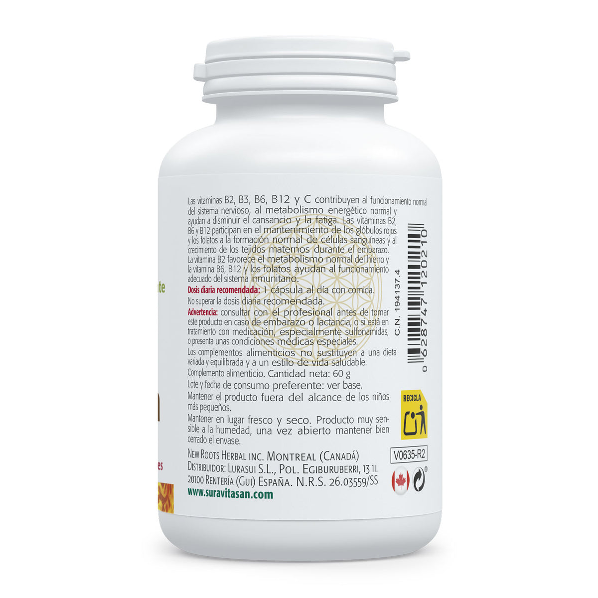 Ultra B + C de Sura Vitasan, foto 2 del producto (envase o etiqueta)