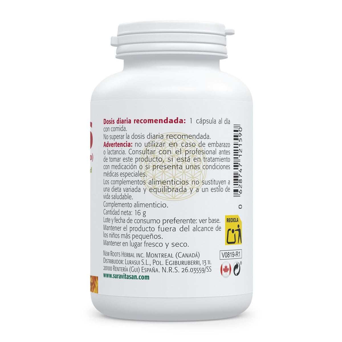 Vitamina B6 12 mg de Sura Vitasan, foto 2 del producto (envase o etiqueta)
