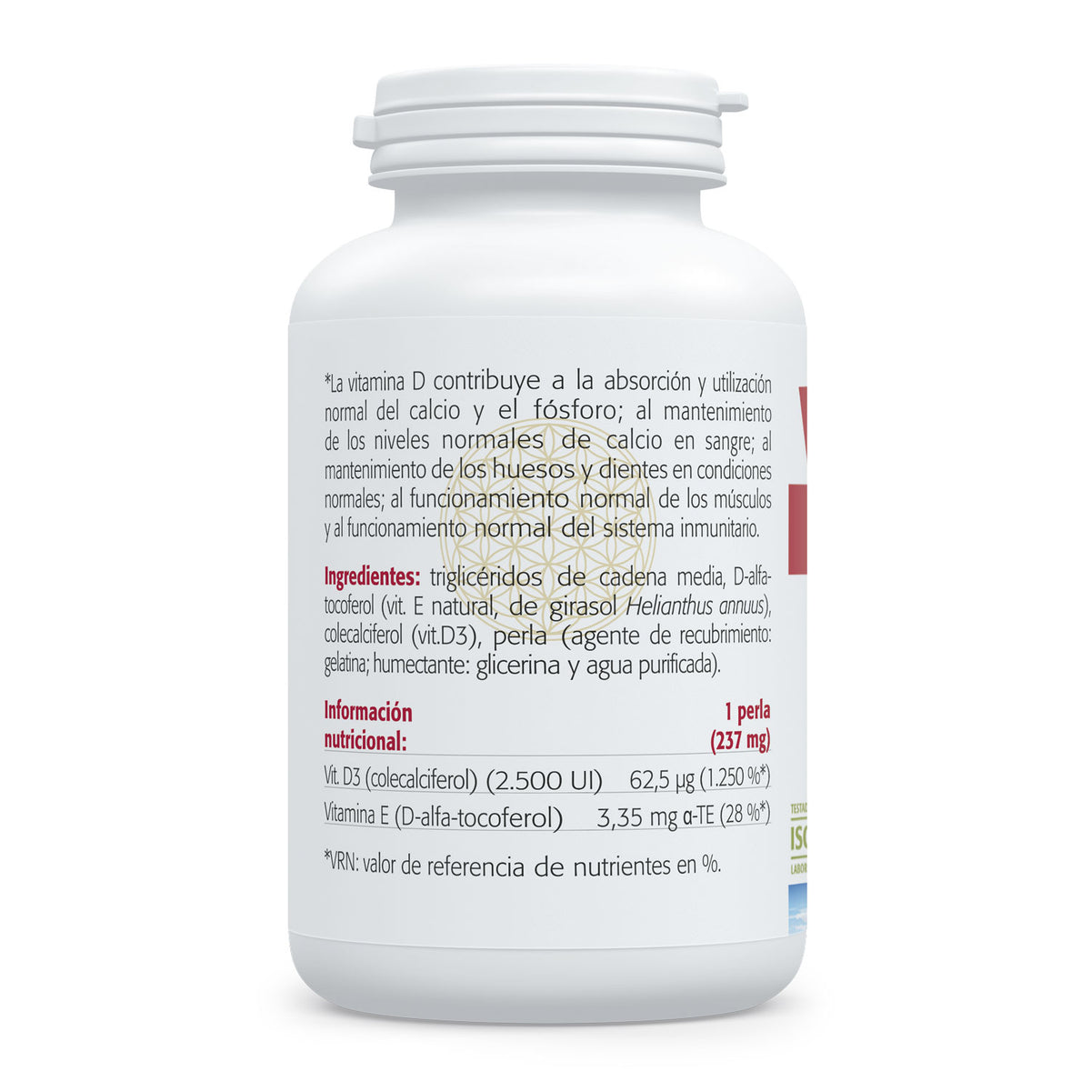 Vitamina D3 2.500 UI perlas de Sura Vitasan, foto 3 del producto (envase o etiqueta)