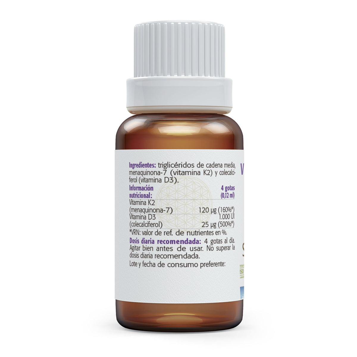 Vitamina K2 + D3 gotas de Sura Vitasan, foto 3 del producto (envase o etiqueta)