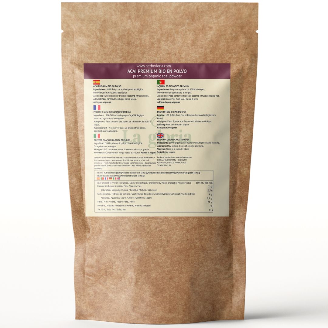 Açaí en polvo ecológico superalimento La Gloria Mediterránea