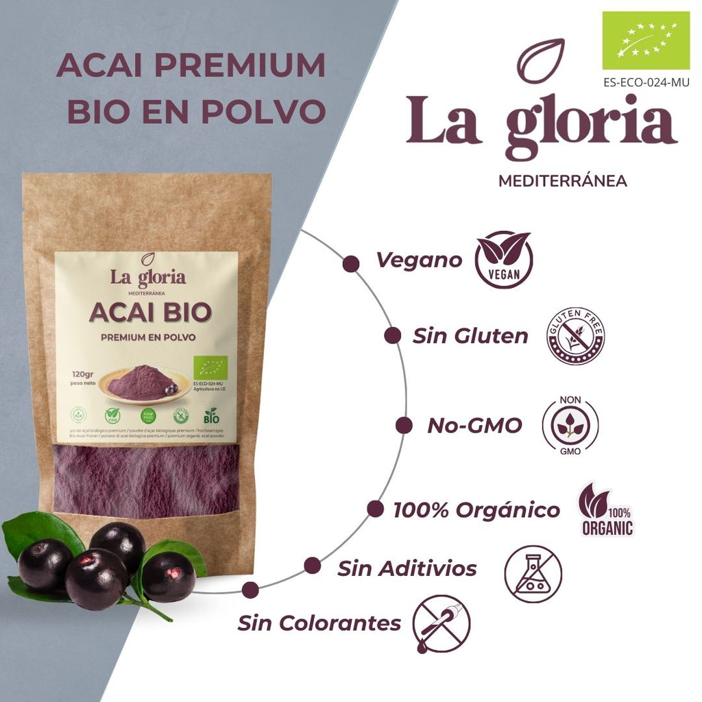 Açaí en polvo ecológico superalimento La Gloria Mediterránea