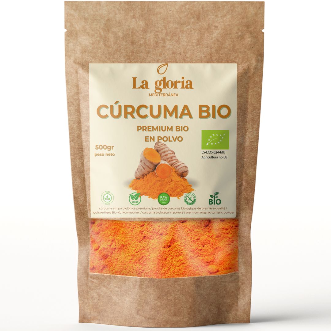 Cúrcuma ecológica en polvo alta en curcumina La Gloria Mediterránea