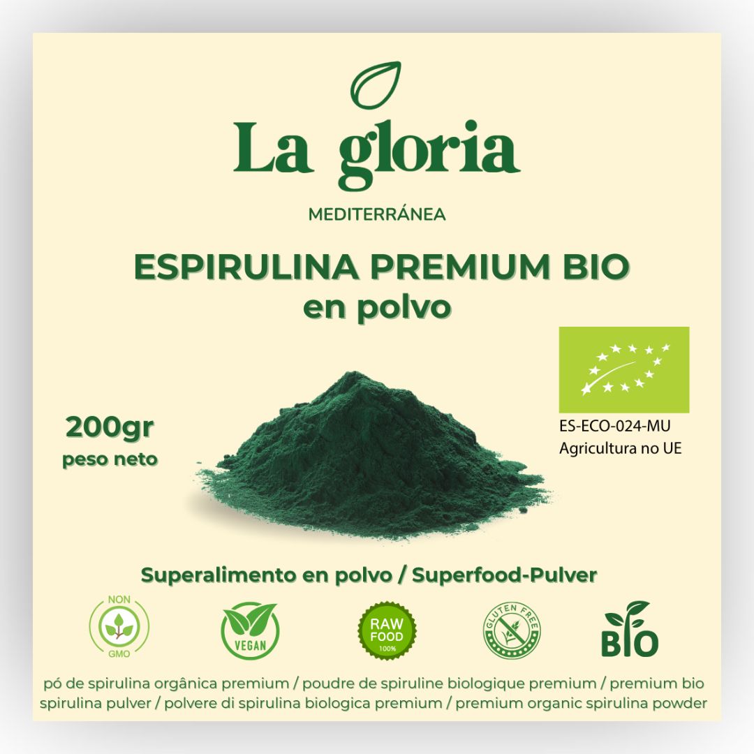 Espirulina ecológica en polvo La Gloria Mediterránea