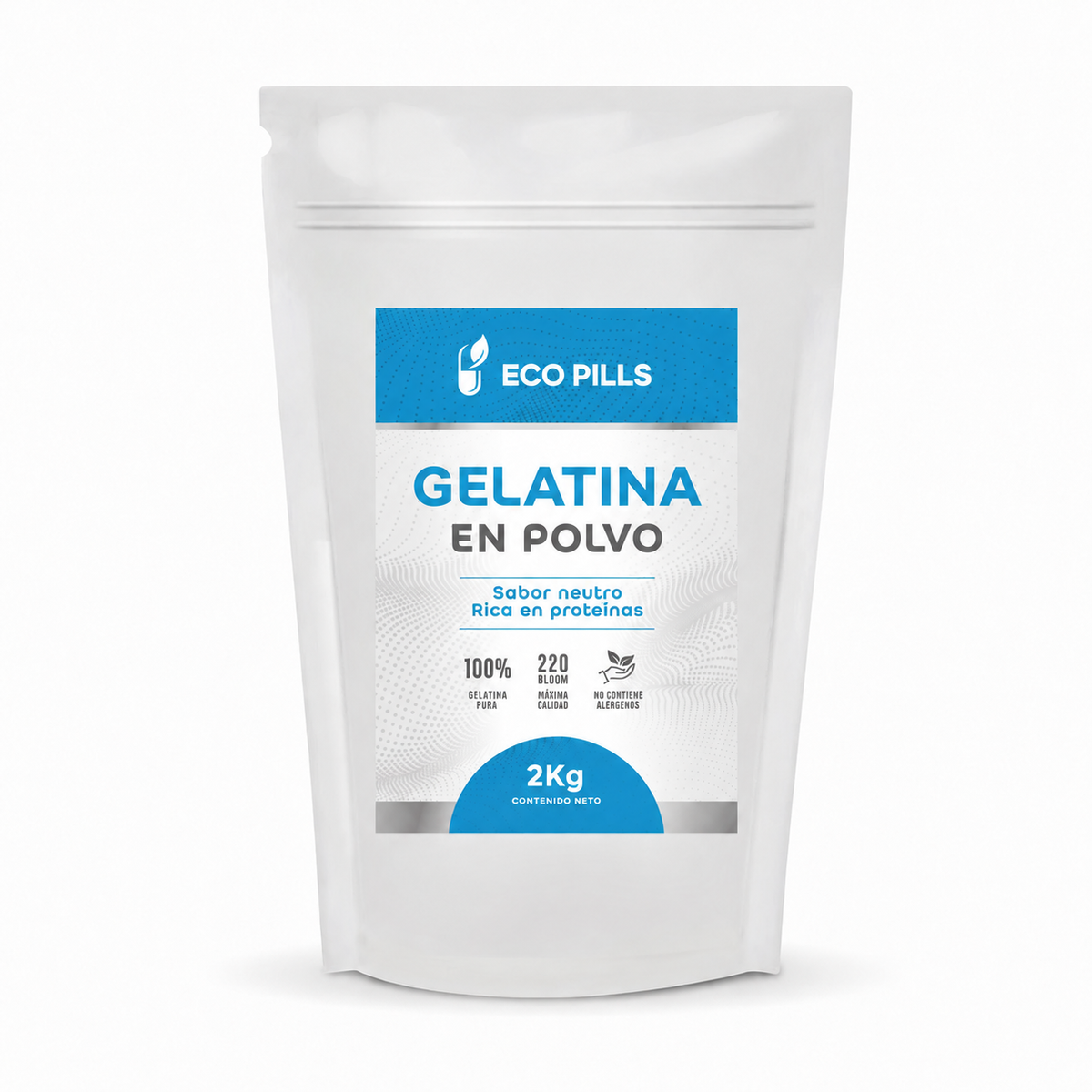 Gelatina en polvo sin sabor 220 Bloom Eco Pills