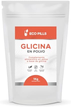 Glicina en Polvo 100% Pura Eco Pills 1kg - envase frontal