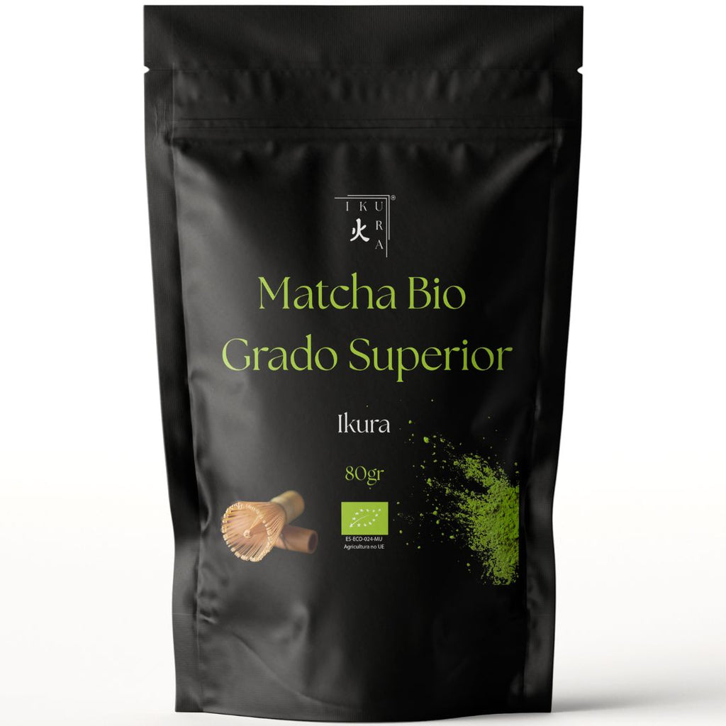 Matcha Bio Grado Superior IKURA 80g, té matcha japonés ecológico en polvo