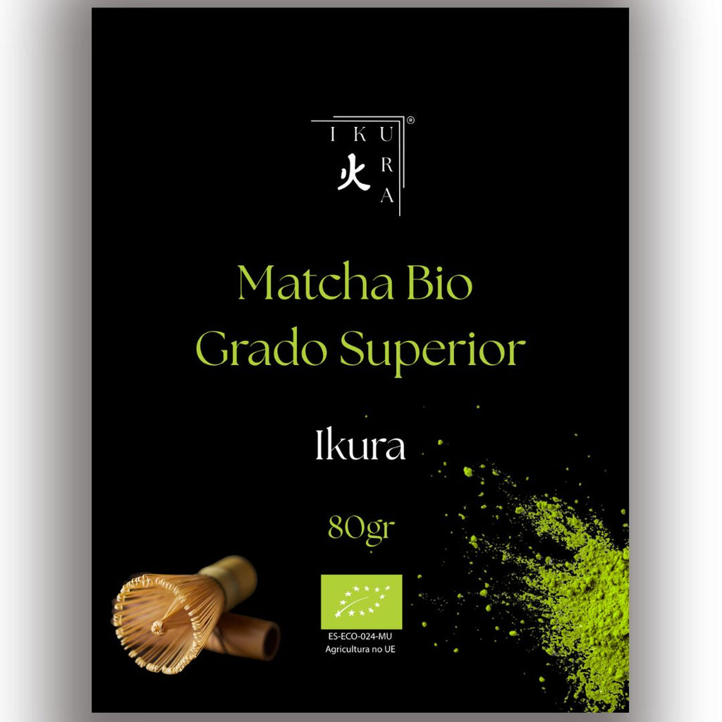 Matcha Bio Grado Superior IKURA 80g, té matcha japonés ecológico en polvo
