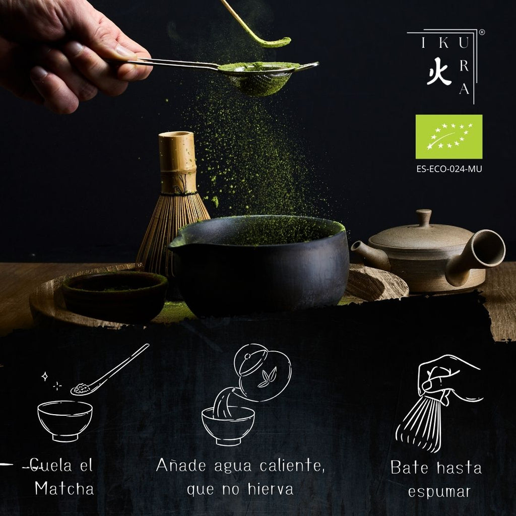 Matcha Bio Grado Superior IKURA 80g, té matcha japonés ecológico en polvo