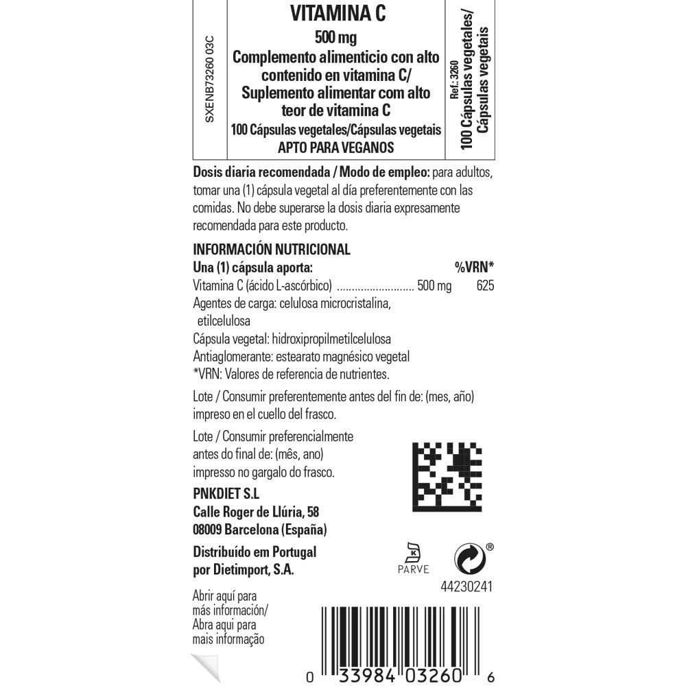 Solgar Vitamina C 500 mg – 100 cápsulas vegetales – imagen 3