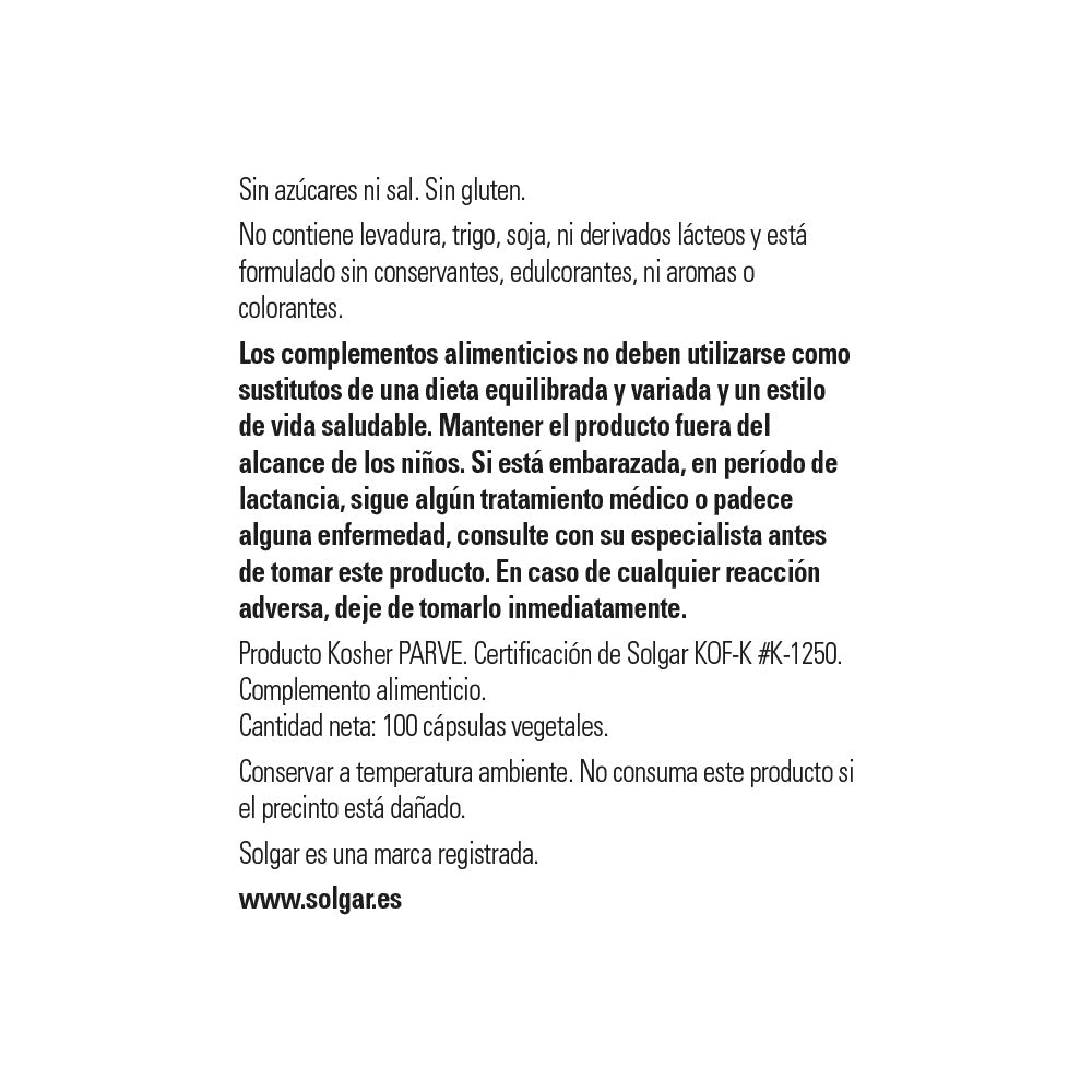 Solgar Vitamina C 500 mg – 100 cápsulas vegetales – imagen 4