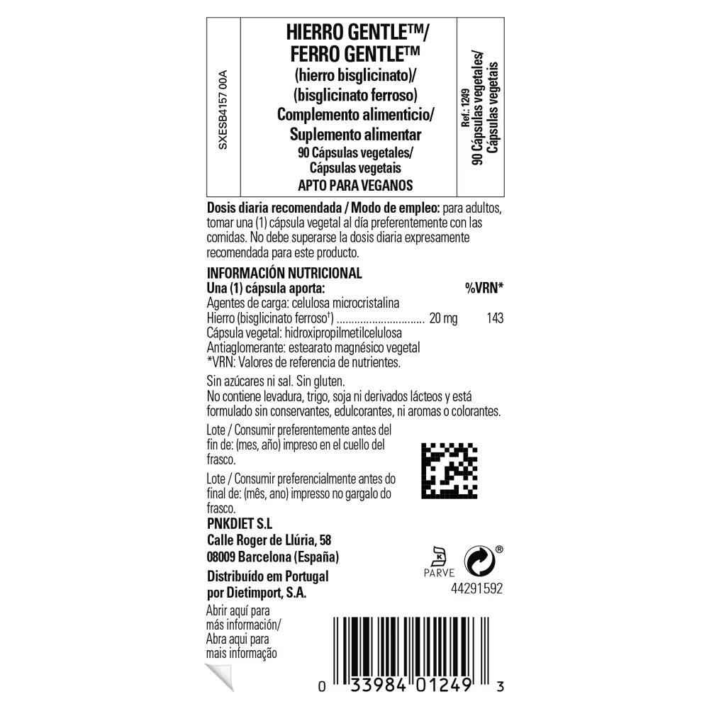 Solgar Hierro Gentle™ – 90 cápsulas vegetales – imagen 3