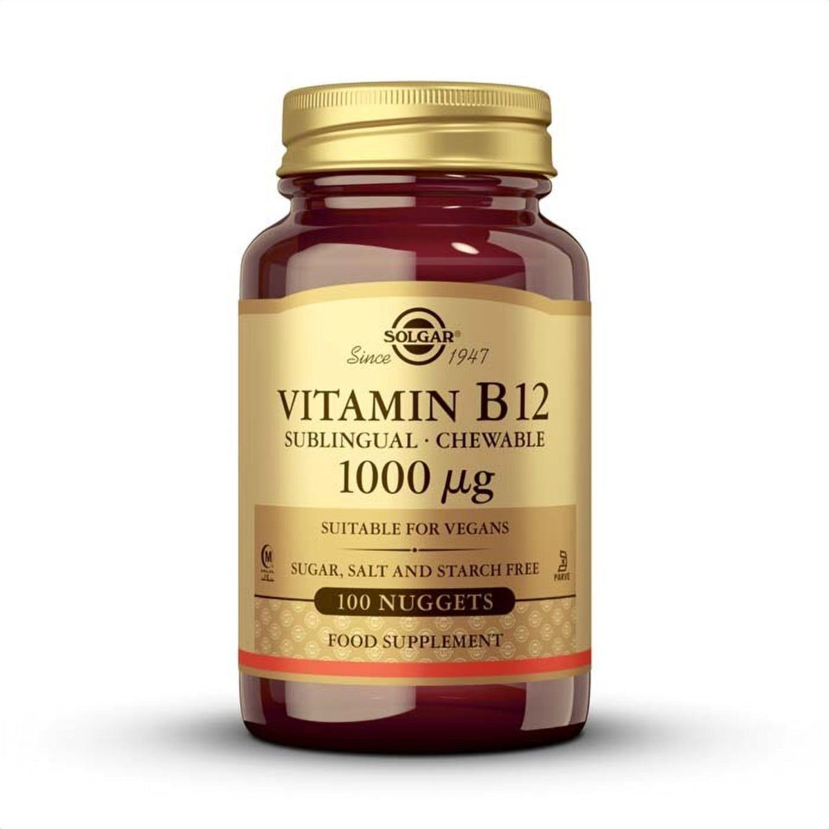 Solgar Vitamina B12 1000 µg – 100 comprimidos sublinguales / masticables