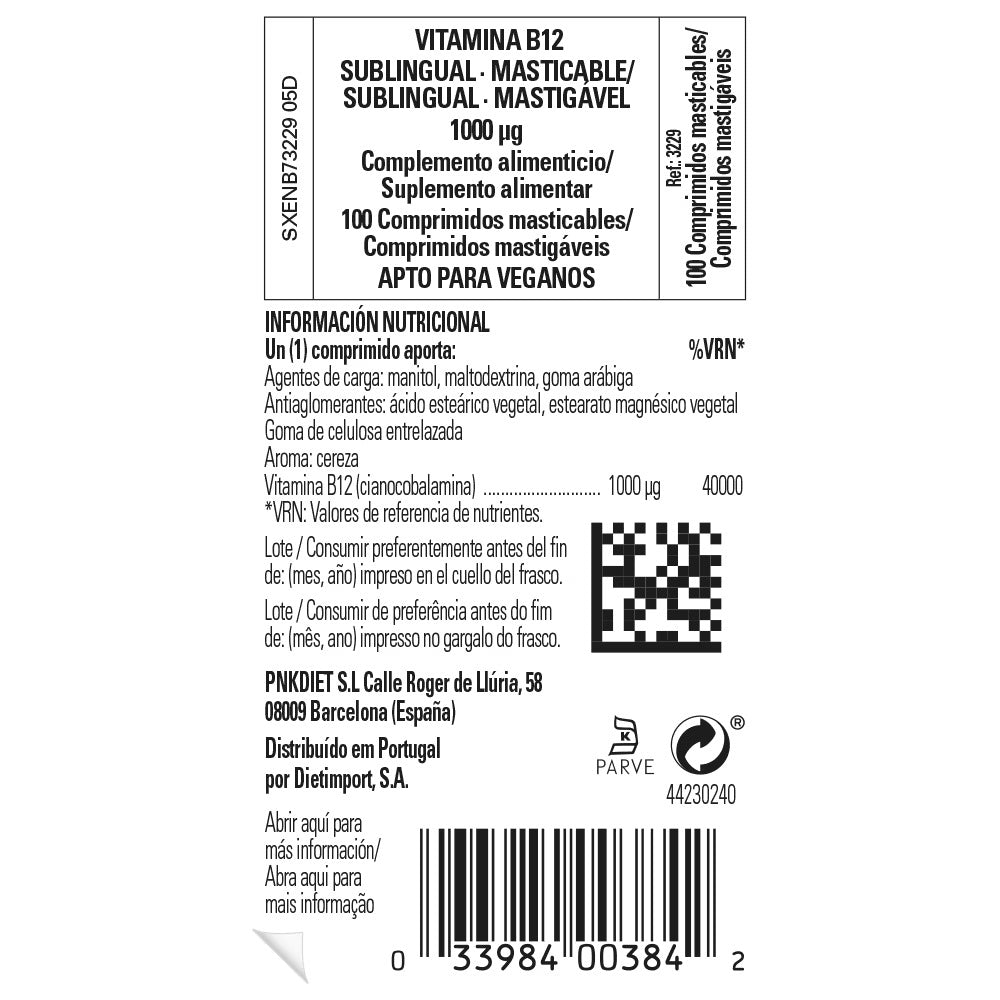 Solgar Vitamina B12 1000 µg – 100 comprimidos sublinguales / masticables – imagen 4