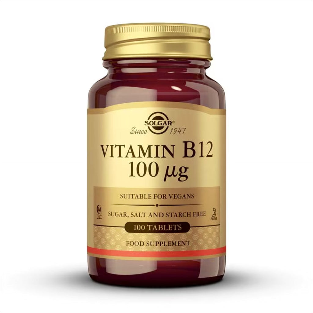 Envase de Vitamina B12 100 µg de Solgar, vista principal del producto