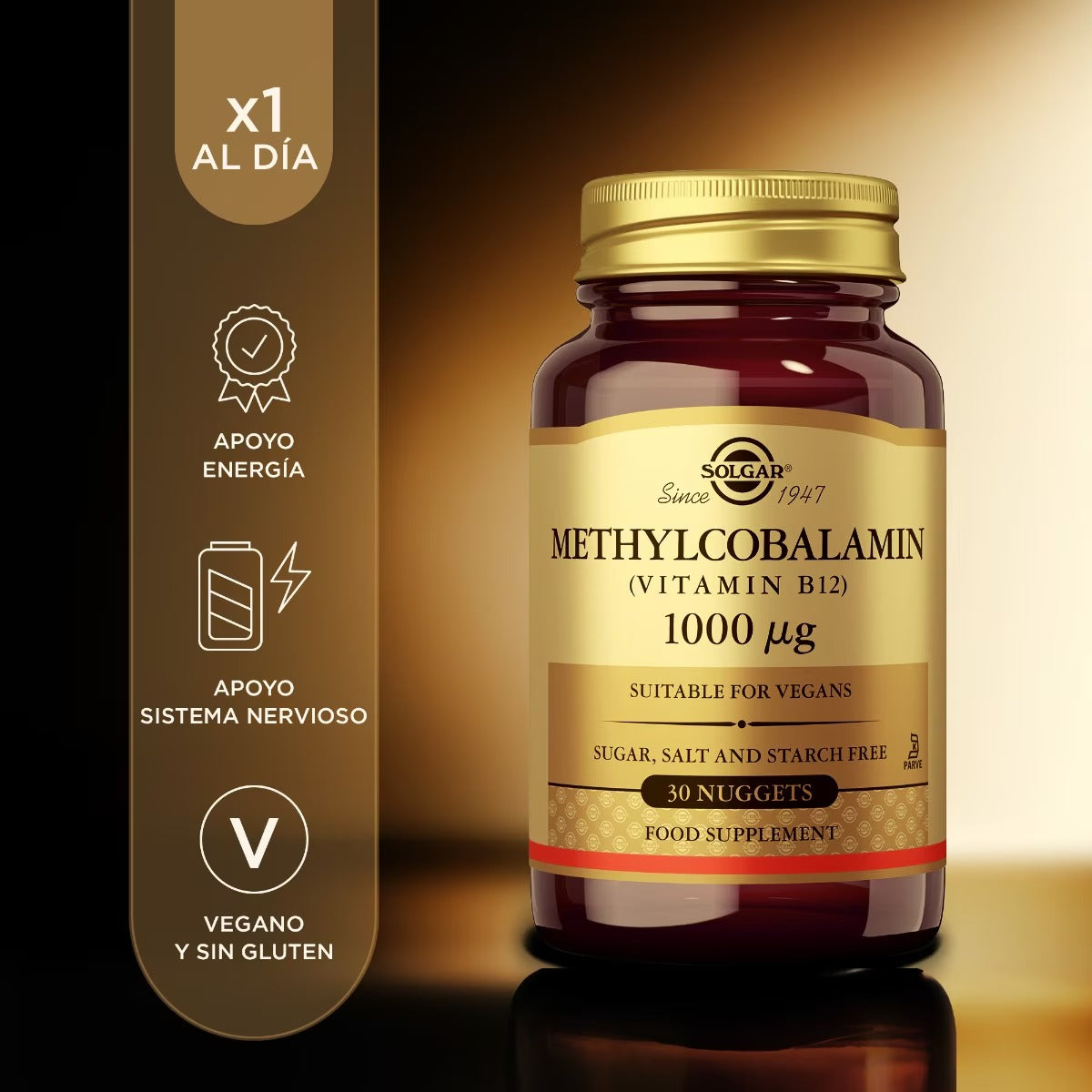 Solgar Metilcobalamina (Vitamina B12) – 30 comprimidos masticables – imagen 3