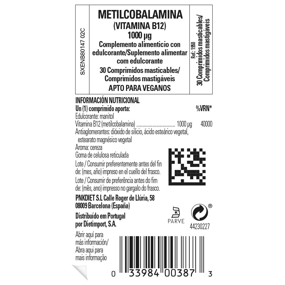 Solgar Metilcobalamina (Vitamina B12) – 30 comprimidos masticables – imagen 5