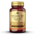 Envase de Vitamina D3 2200 UI de Solgar, vista frontal