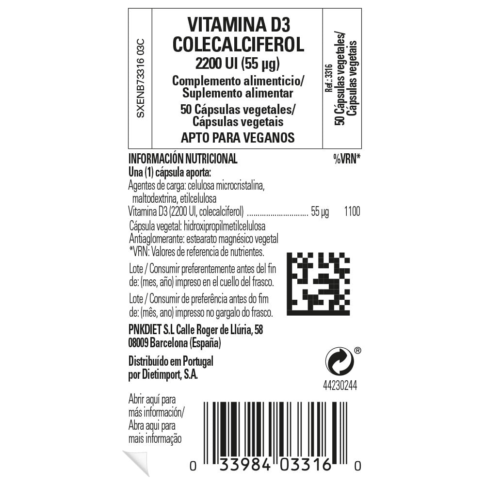 Vitamina D3 2200 UI de Solgar: vista adicional del envase