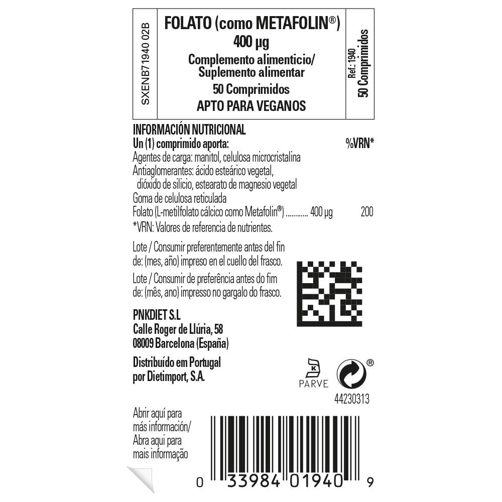 Solgar Folato 400 µg – 50 comprimidos – imagen 3