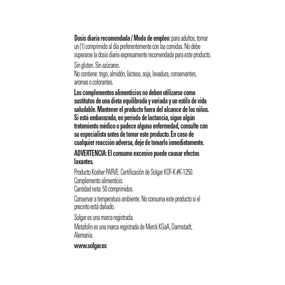 Solgar Folato 400 µg – 50 comprimidos – imagen 4