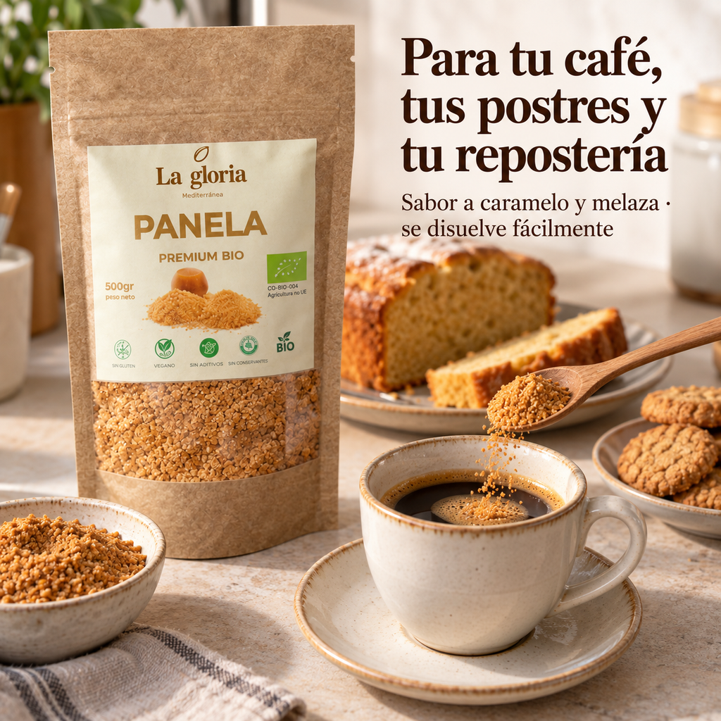 Panela ecológica para café, postres y repostería – La Gloria Mediterránea