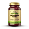 Solgar Ginkgo Biloba Extracto de Hoja, 60 cápsulas vegetales: envase, vista frontal