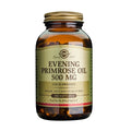 Solgar Aceite de Prímula de Rosa (Onagra) 500 mg, 180 cápsulas blandas: envase, vista frontal