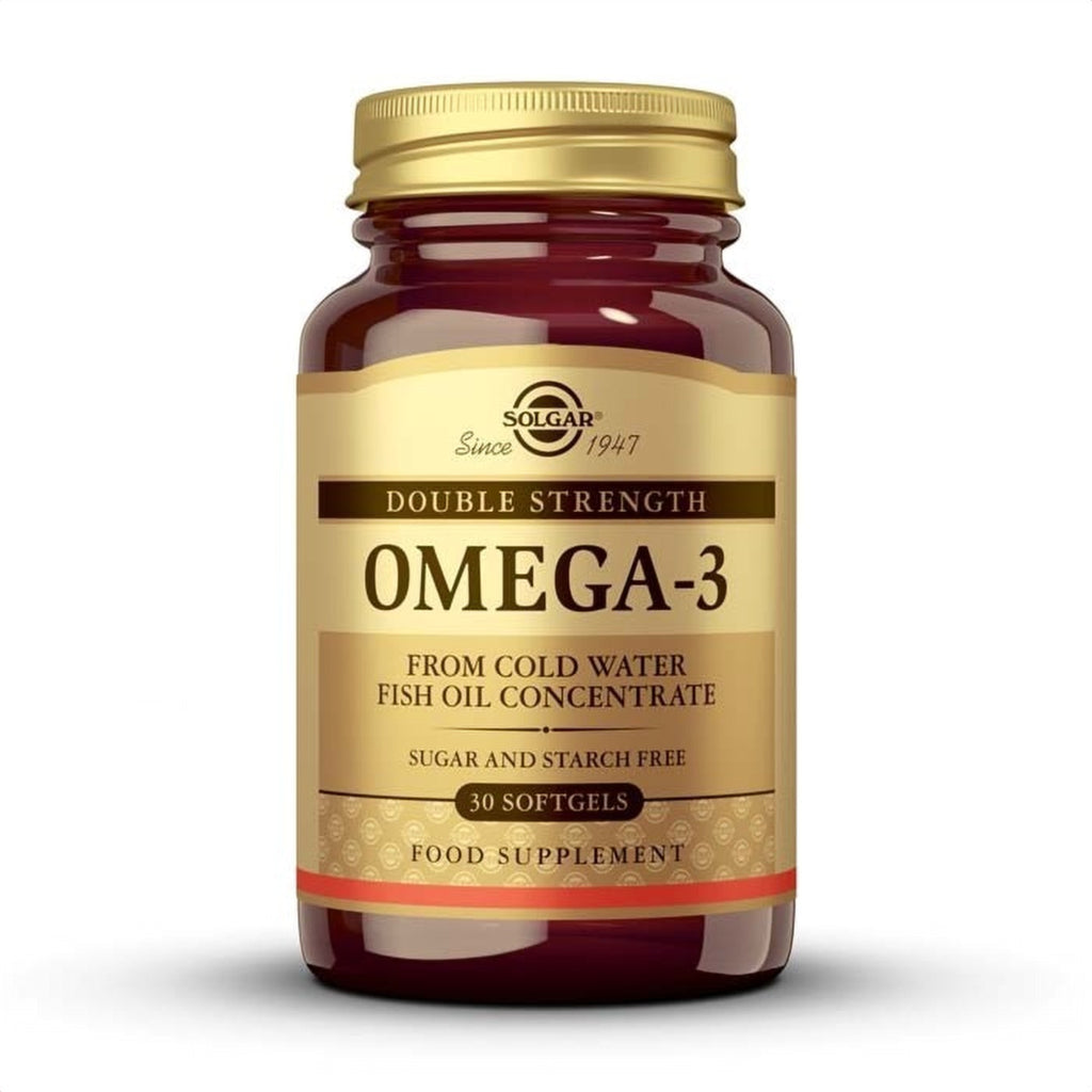 Solgar Omega-3 Alta Concentración, 30 perlas: envase, vista frontal