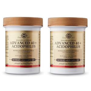 Solgar Advanced 40+ Acidophilus, 120 cápsulas vegetales: envase, vista frontal