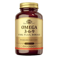 Solgar Omega 3-6-9 Aceite de Pescado, Lino y Borraja, 60 perlas: envase, vista frontal