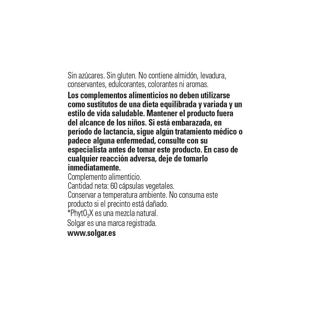 Solgar Rodiola Extracto de Raíz Rhodiolife®, 60 cápsulas vegetales: etiqueta con ingredientes y modo de empleo