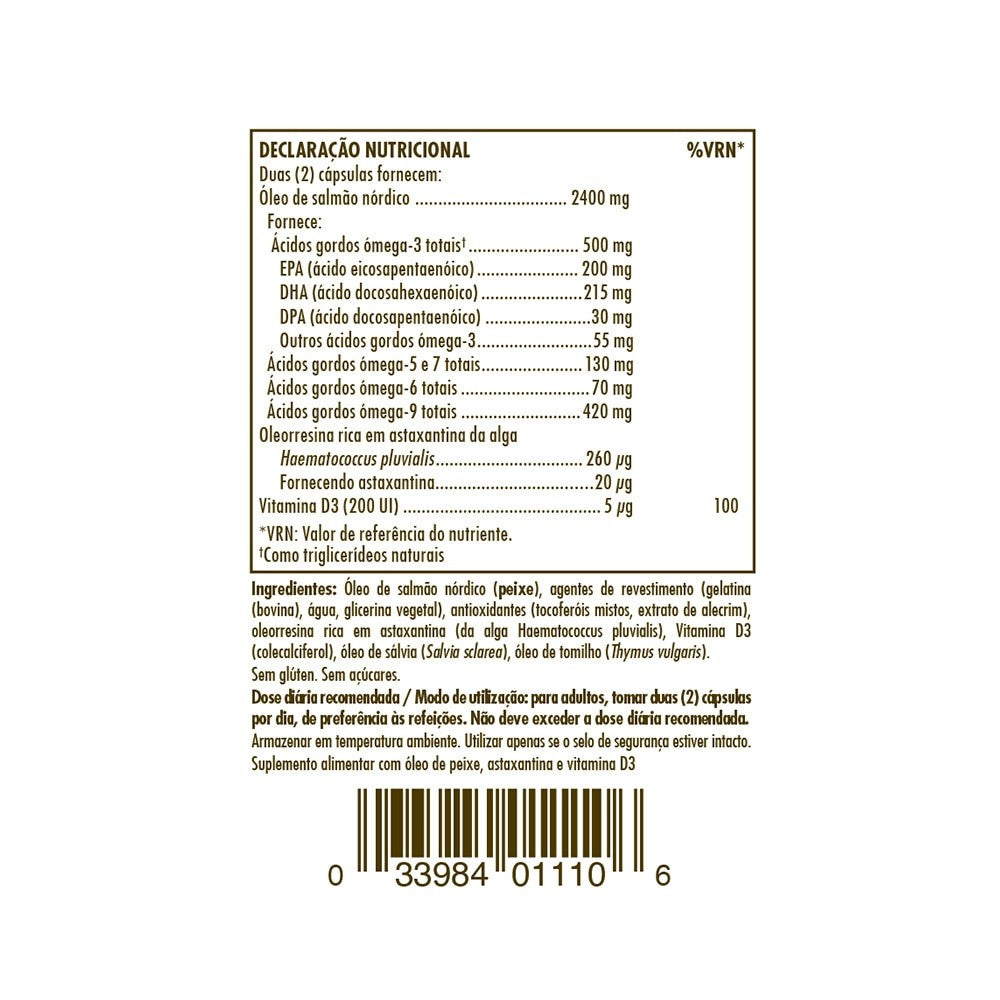 Solgar Full Spectrum Omega Salmon Oil®, 120 cápsulas blandas: detalle del etiquetado, información adicional