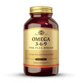 Solgar Omega 3-6-9 Aceite de Pescado, Lino y Borraja, 120 perlas: envase, vista frontal