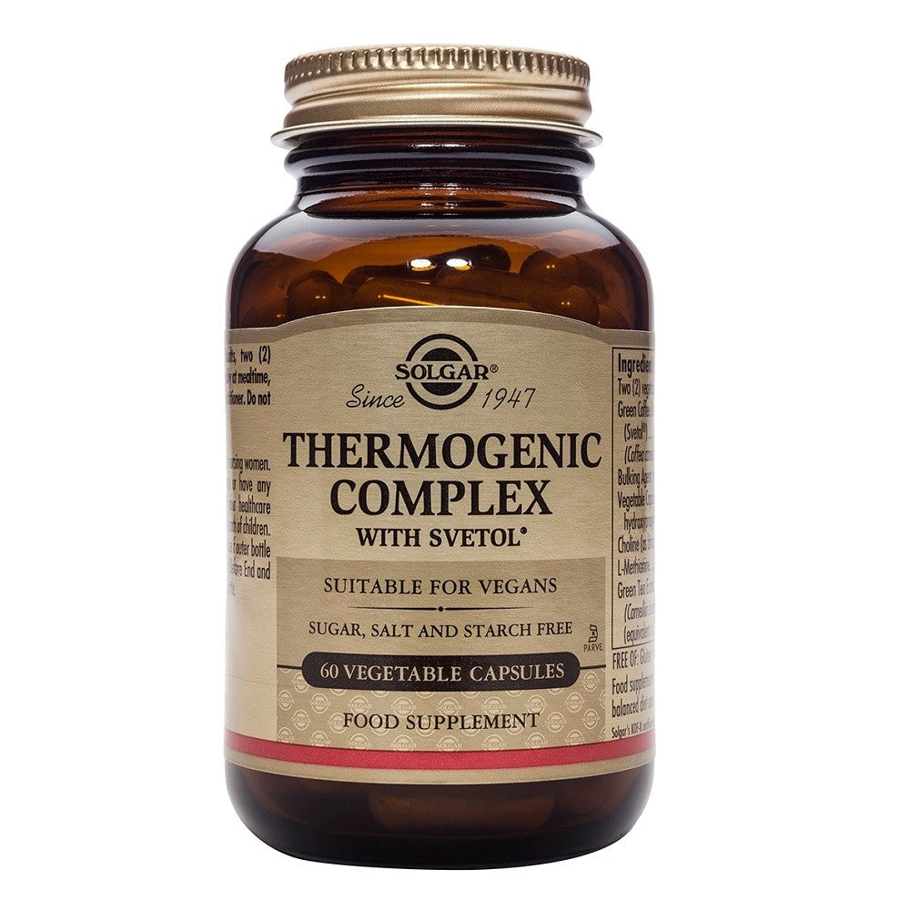 Solgar Thermogenic Complex, 60 cápsulas vegetales: envase, vista frontal