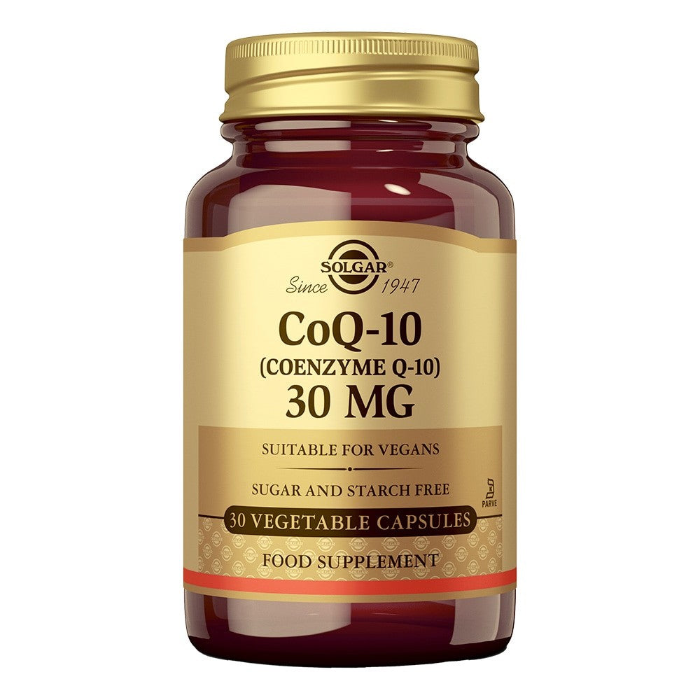 Solgar Coenzima Q-10 30 mg, 30 cápsulas vegetales: envase, vista frontal