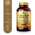 Solgar Citrato de Calcio con Vitamina D3, 240 comprimidos: envase, vista frontal