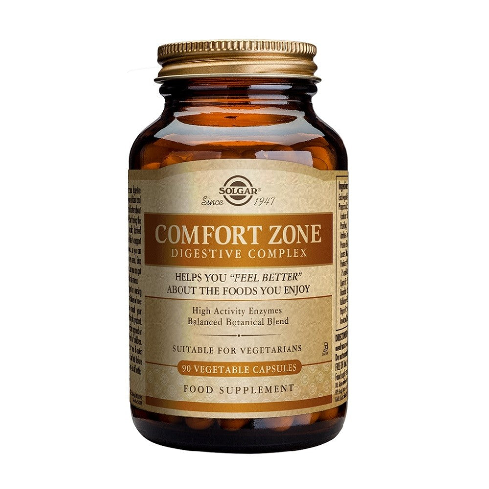 Solgar Comfort Zone Digestive Complex, 90 cápsulas vegetales: envase, vista frontal