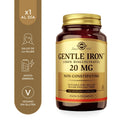 Solgar Hierro Gentle™ 20 mg, 180 cápsulas vegetales: envase, vista frontal