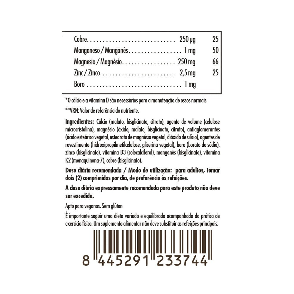 Solgar Ultimate Bone Support, 120 comprimidos: etiqueta con ingredientes y modo de empleo