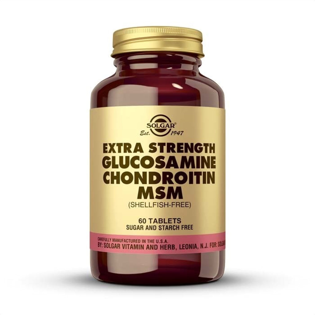 Solgar Glucosamina, Condroitina y MSM, 60 comprimidos: envase, vista frontal