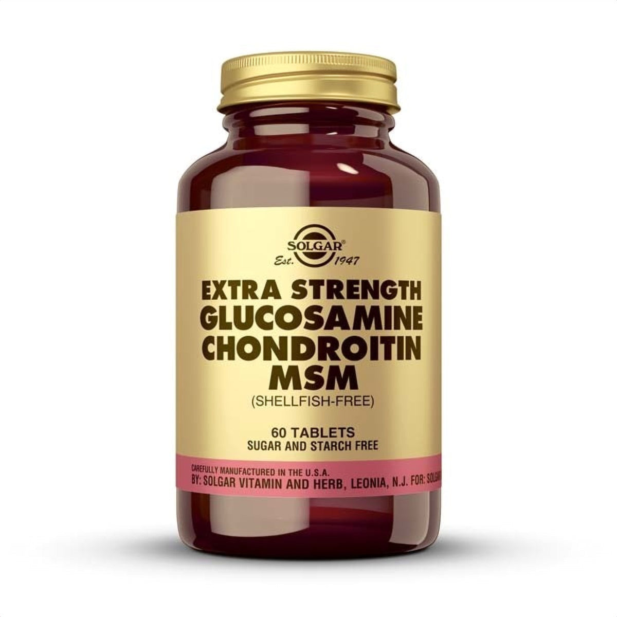 Solgar Glucosamina, Condroitina y MSM, 60 comprimidos: envase, vista frontal