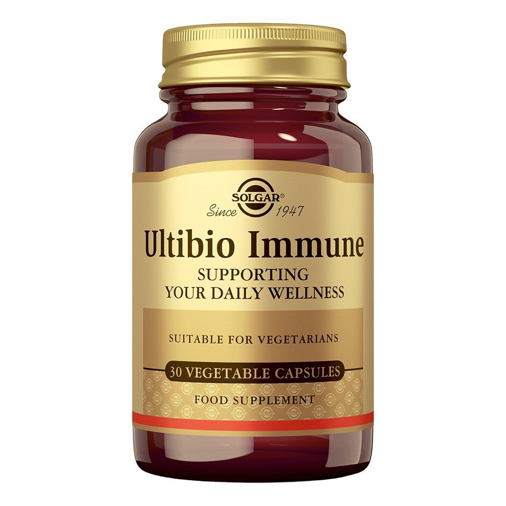 Solgar Ultibio Inmune, 30 cápsulas vegetales: envase, vista frontal