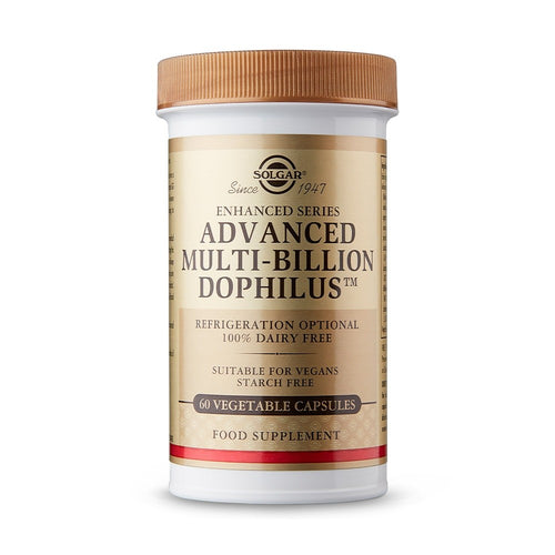 Solgar Advanced Multi-Billion Dophilus, 120 cápsulas vegetales: envase, vista frontal