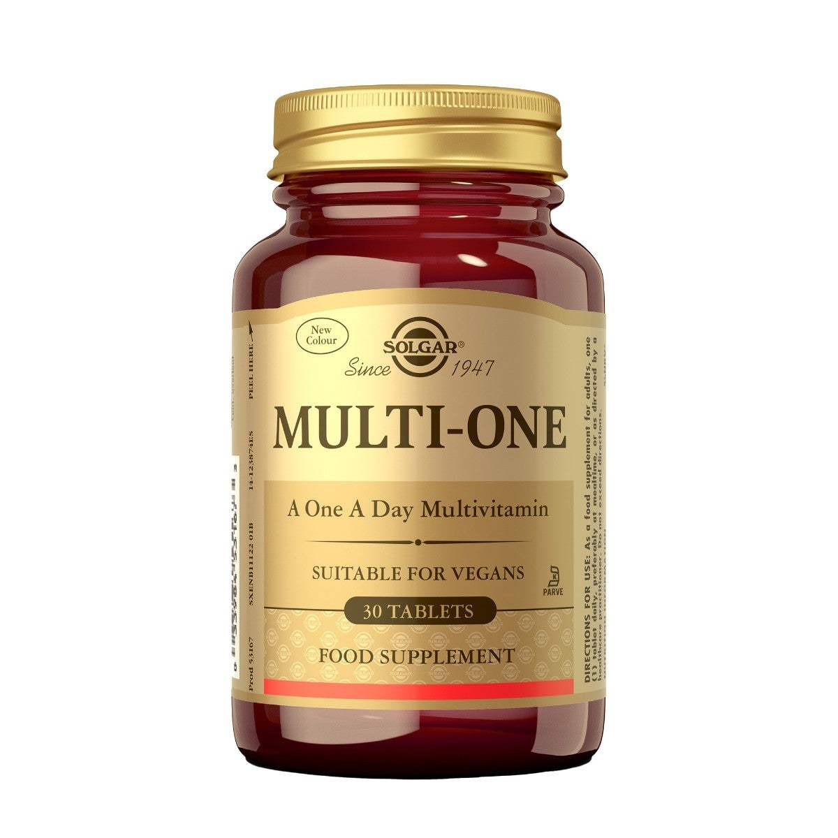 Solgar Multi-One Multivitamínico y Minerales, 30 comprimidos: envase, vista frontal