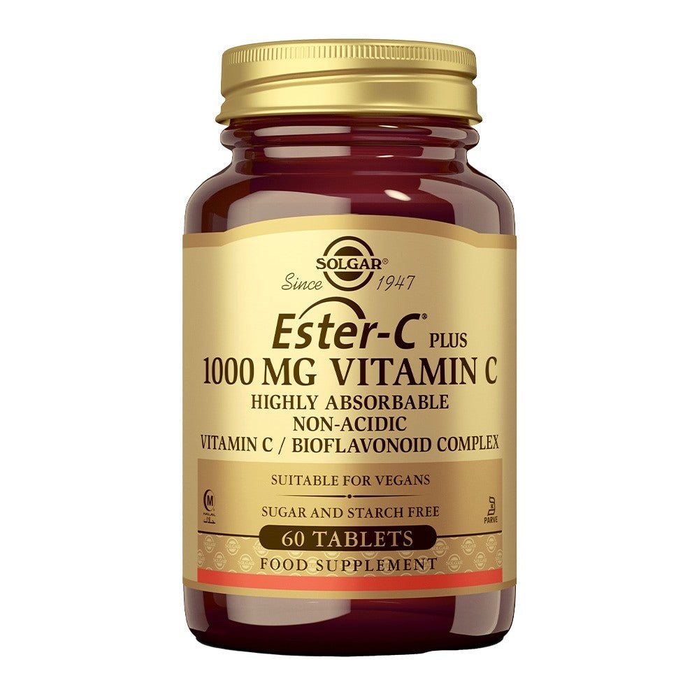 Solgar Ester-C® Plus Vitamina C 1000 mg, 60 comprimidos: envase, vista frontal