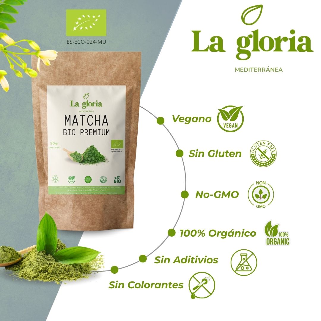 Té matcha ecológico grado premium La Gloria Mediterránea