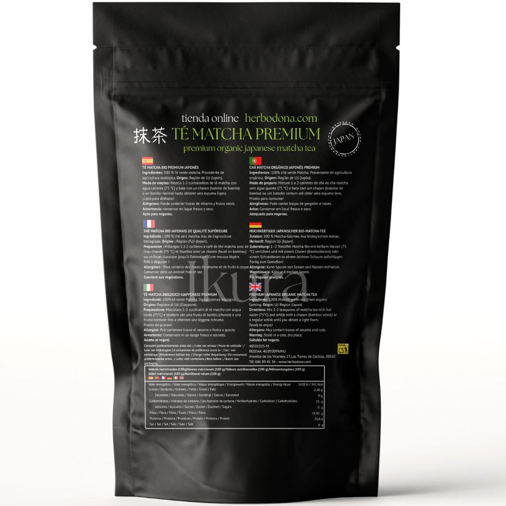 Té Matcha Premium Bio IKURA Japón 100g