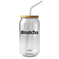 Vaso de cristal reutilizable para té matcha La Gloria Mediterránea